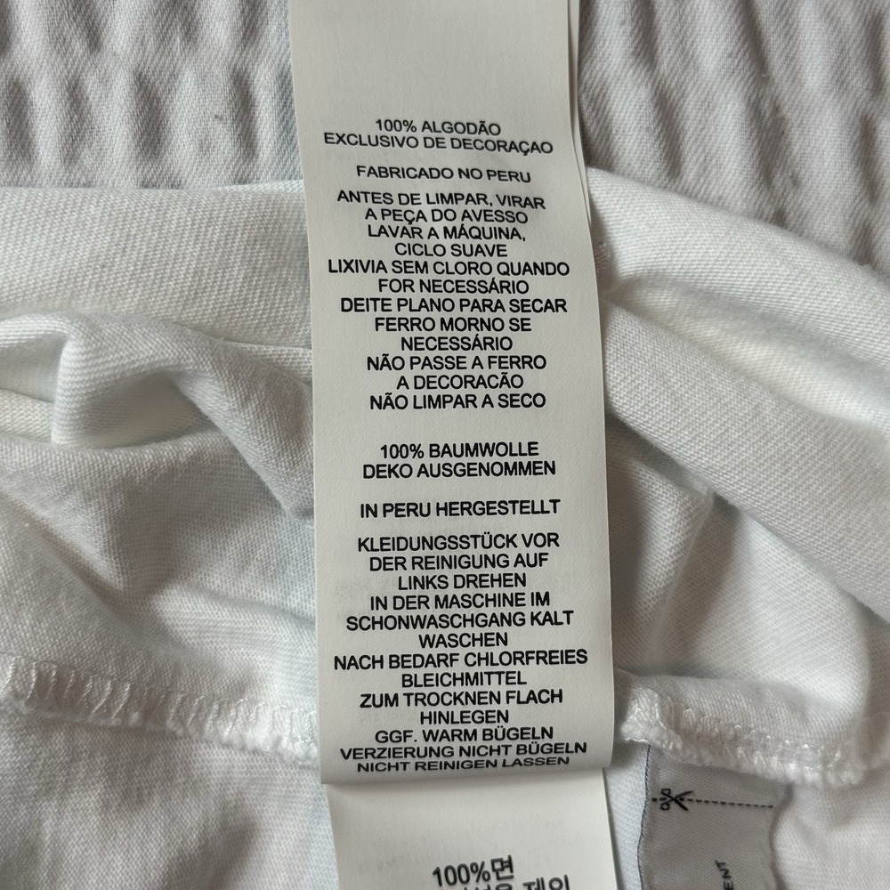 Coach Men's T-Shirt 2XL White Signature Logo Short Sleeve 100% Cotton - Picture 12 of 13
